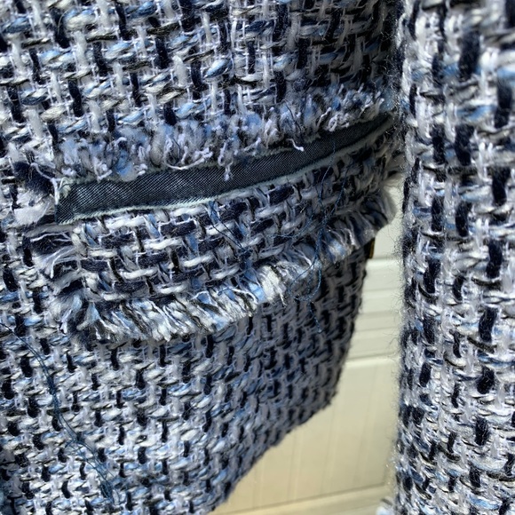 Maison Scotch Soda Blue Tweed jacket blazer SM-Med - Picture 4 of 14